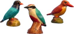 画像1: 根付３種組  珍しい鳥Ｎｏ．１