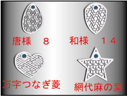 画像: 和柄プチベース型 ◇図形その２◇ シリコンモールド Ｕ１９１